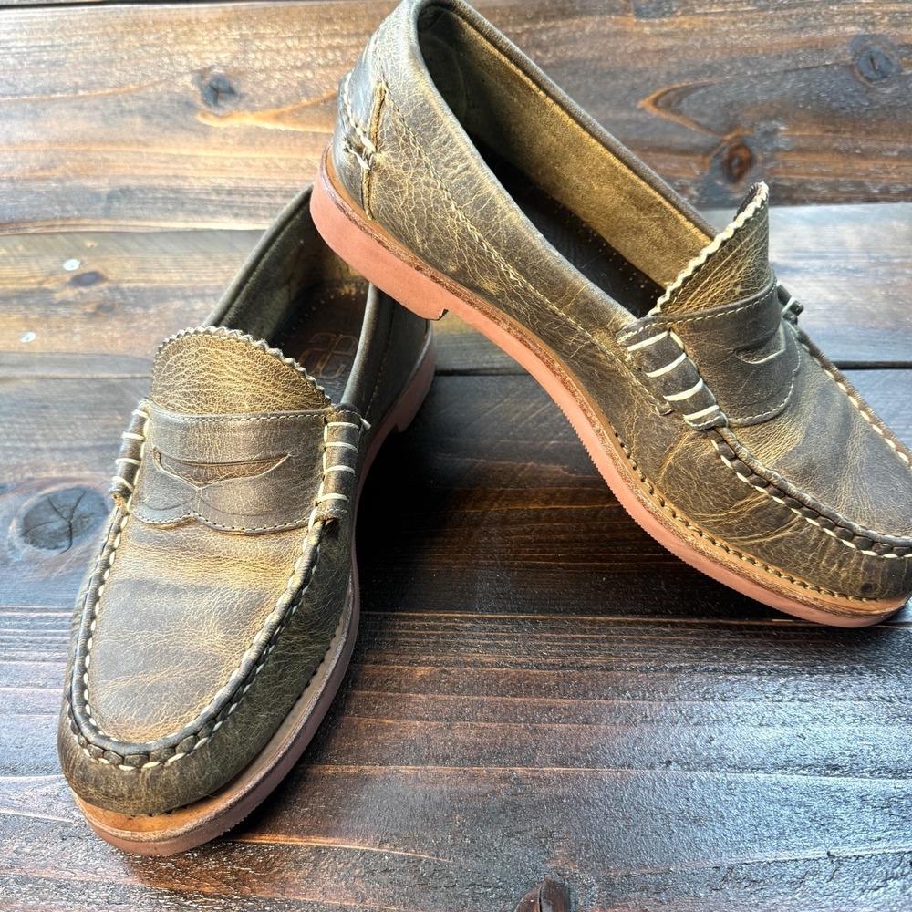 AE by Allen Edmonds Kirkwood Brown Leather Penny Loafer Women's 9 Men 7.5 D - Picture 5 of 11